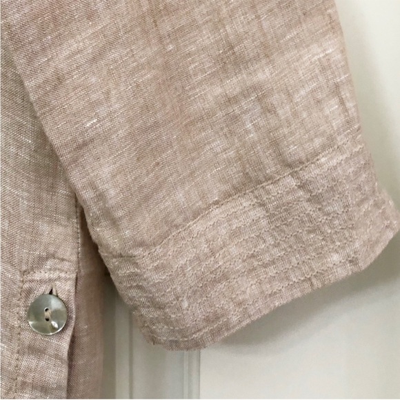 Sigrid Olsen•Linen V-Neck‎ Popover Tunic Top•Sz Small - Picture 3 of 11